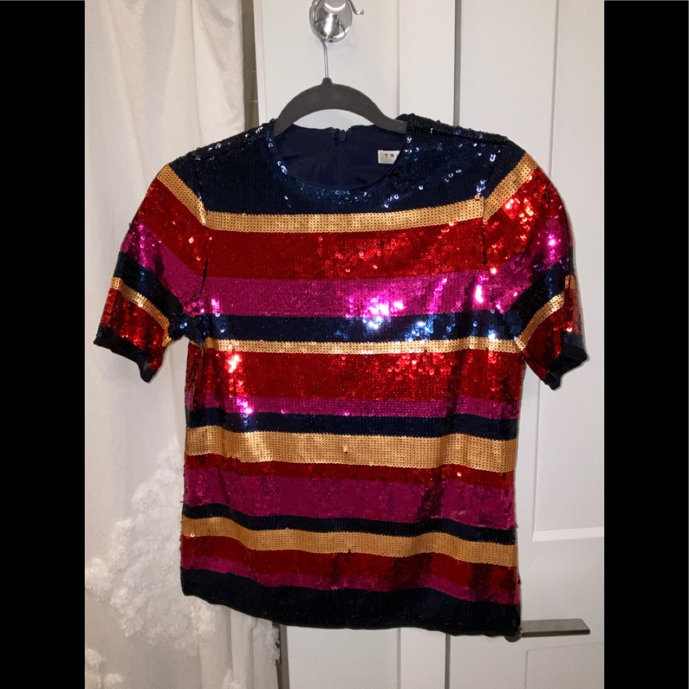 XS Trina Turk sequined top